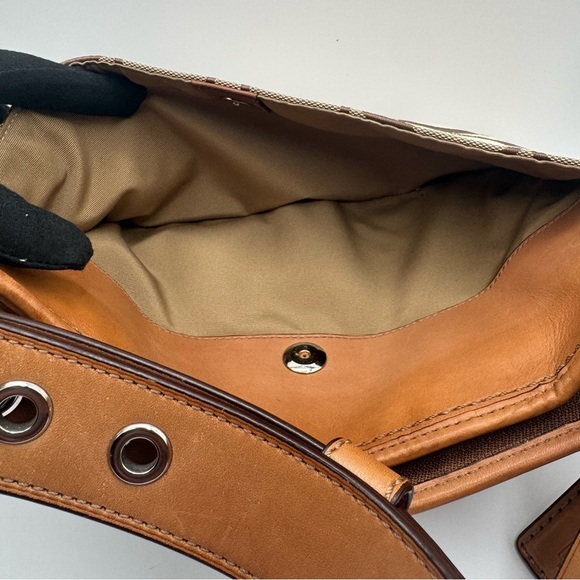 Coach Tan and Brown Signature Shoulder Bag | Very Good Condition - Picture 7 of 13